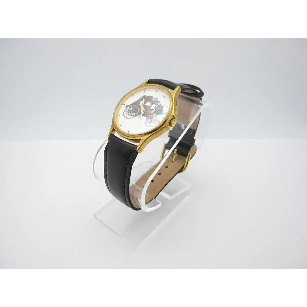 Women's Sweda Horse Carriage Quartz WR‎ Analog Dial Causal Round Watch (F98)